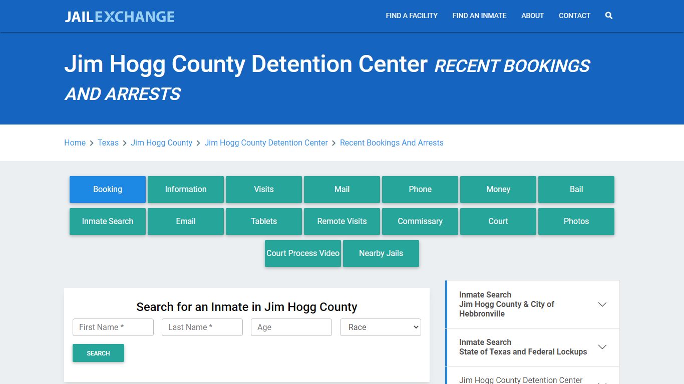 Jim Hogg County Detention Center Recent Bookings And Arrests