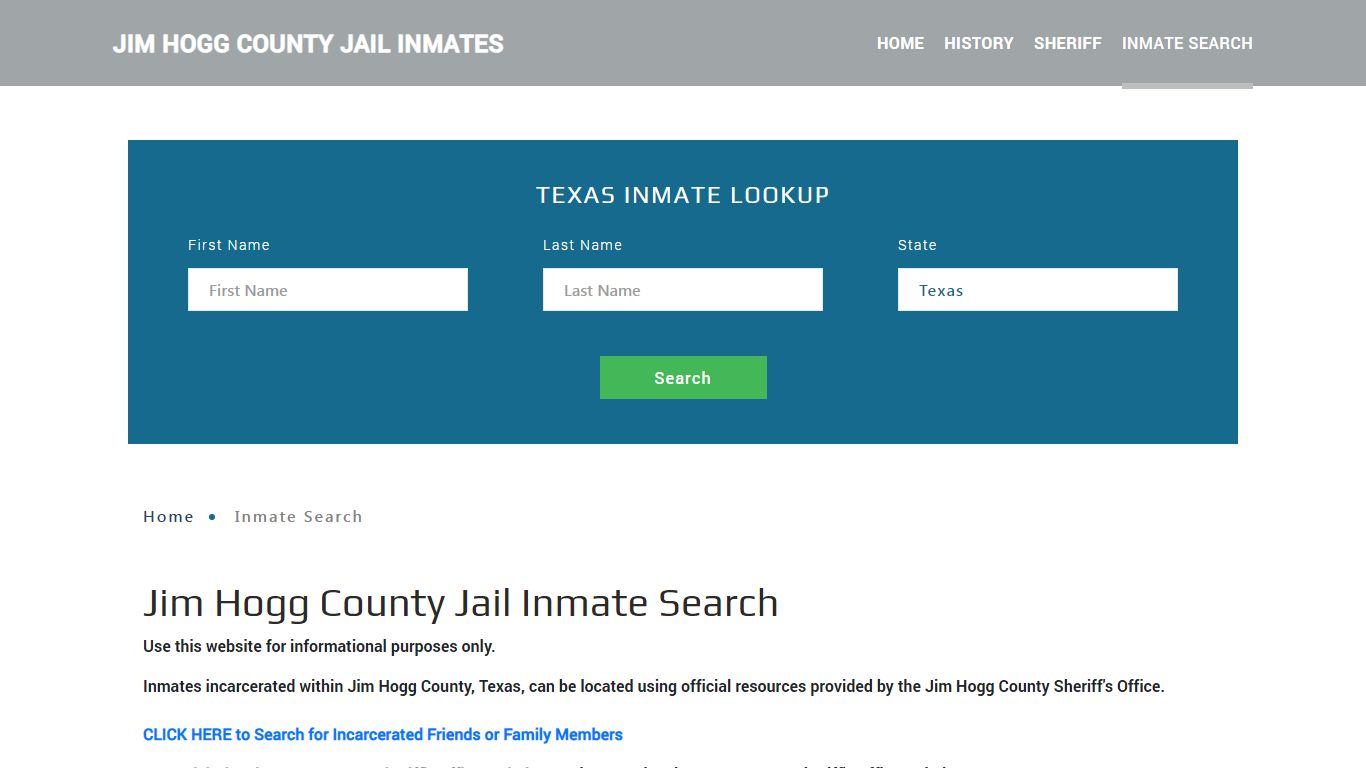 Jim Hogg County, TX Detainee Lookup